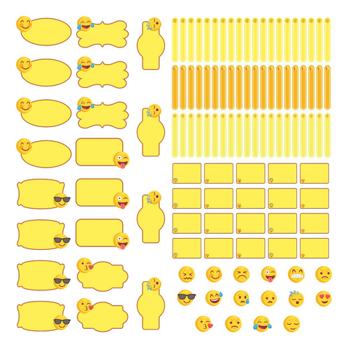 Imagem 3 de 3 de Etiquetas Escolares Personalizadas Emojis Emoticon Kit Jumbo