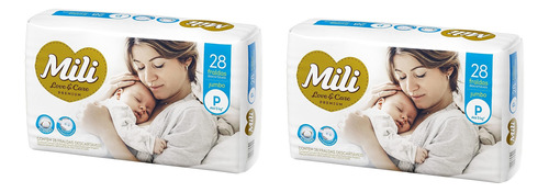 Kit C/ 2 Fralda Mili Love E Care Premium Jumbo P 28un - Mili