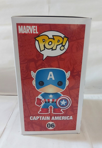 Funko Pop Capitán América 06 Sdcc 2017 Sticker Oficial