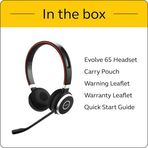 Auricular Inalámbrico Jabra Evolve 65 Ms: Estéreo Y Mic