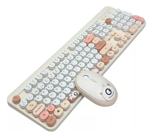 Combo Teclado Y Mouse Inalambrico 2.4ghz Weibo Wb216 Redondo