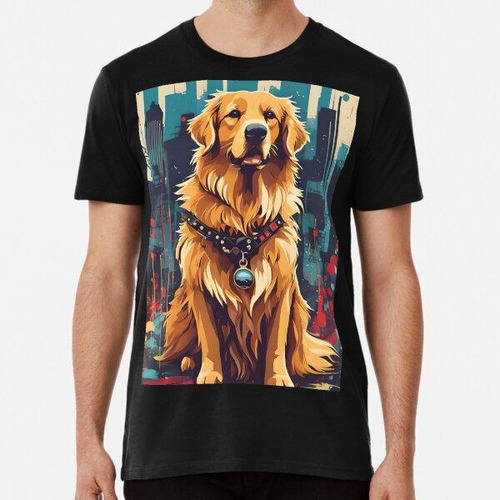 Remera Golden Retriever - Punk Rock Algodon Premium