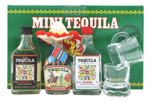 Tequila Ranchitos 2 Blanco 1 Gold 3x40ml Importado Premium