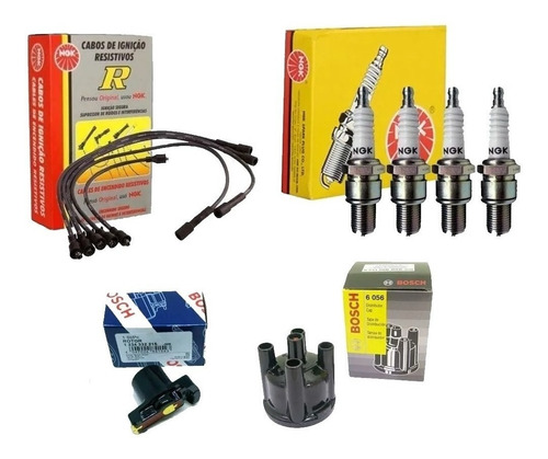 Kit Cabo Vela Tampa Rotor Chevette Chevy 500 Ignicao Alcool