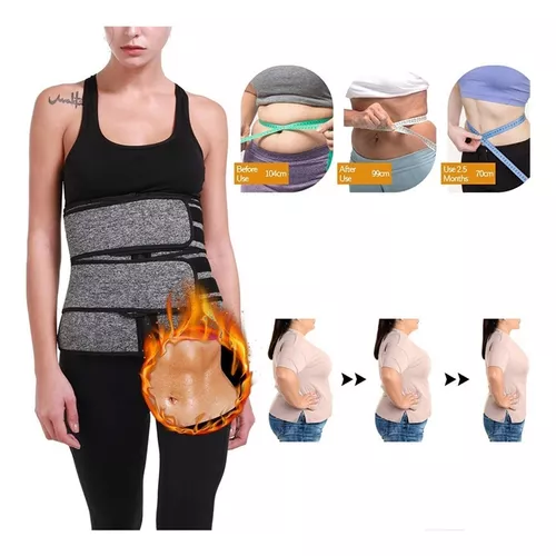 Caliente sudor neopreno Sauna Shapers adelgazamiento cintura Cincher faja  para la pérdida de peso mujeres y hombres con cremallera