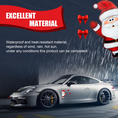 Calcomanías Reflectantes Para Automóvil Navidad Mmg