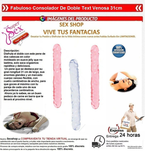 Consolador Dildo Doble Cabeza Doble Placer Clima Totalunisex