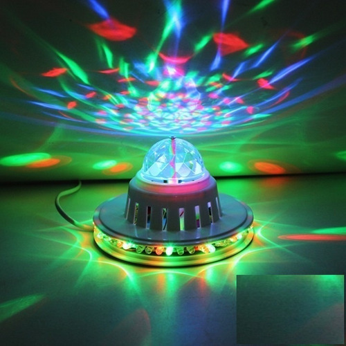 Bola De Luz Led Giratoria Rgb Tipo Estrella Crystal Light Dj