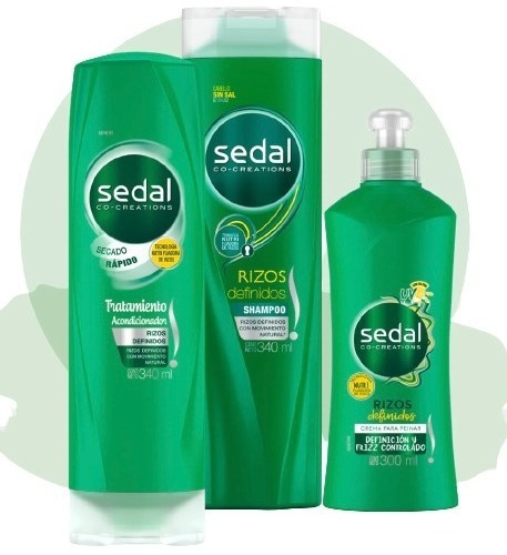 Kit Sedal Para Cabello Rizos Shampoo Acondicionador Y Crema 