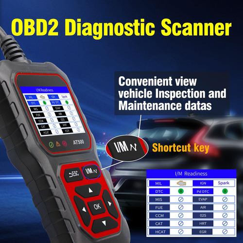 Escáner Obd2 Para Coches, Lector De Códigos De Fallos Rojo