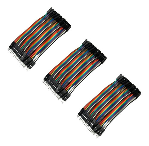 5pqts Paquete Cable Jumpers Dupont 10cm Macho-hembra 40 Pzas