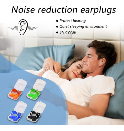 M2 Tapones Oídos Anti Ruido For Dormir Natación Silicona