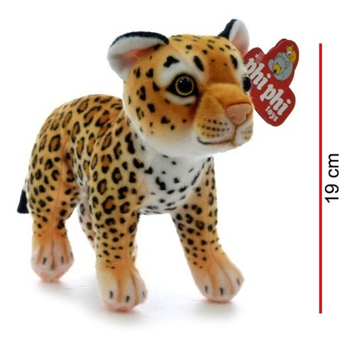 Peluche Leopardo Parado 24cm - Orig. Phi Phi Toys