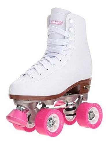 Patines Clasicos Femeninos De Chicago  Patines Blancos