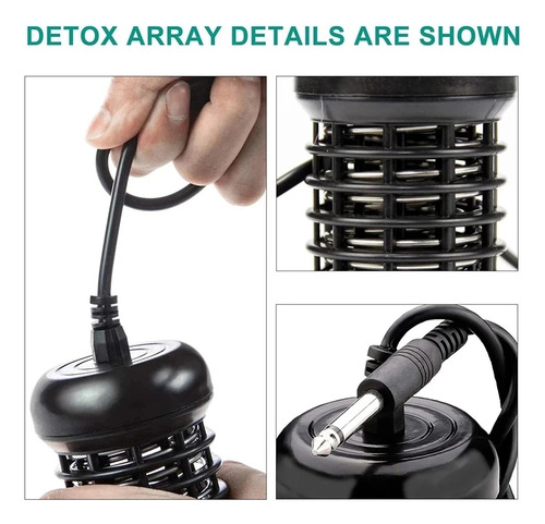 4 Repuestos Arrays Desintoxicador Iónico Pies Detox Color Negro