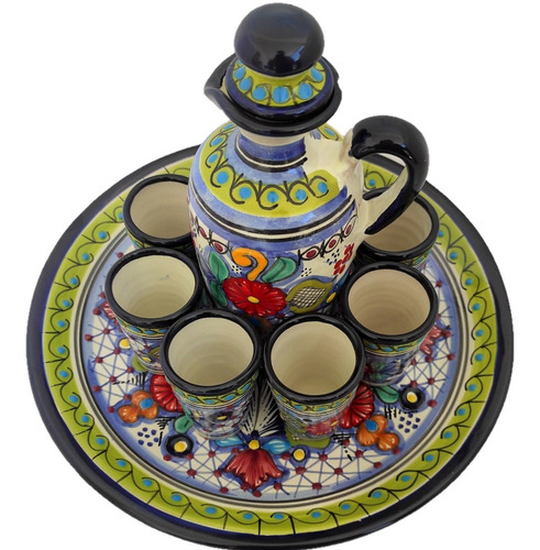 Juego Tequileros De Talavera 100% Original Set 10 Pza.