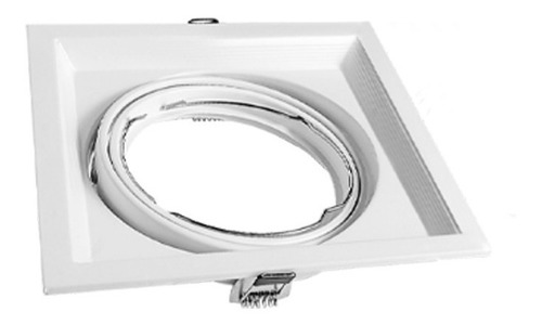 Spot De Embutir Cardanico 1 Luz Ar111 Led Blanco/ Negro