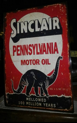 Cartel Chapa Sinclair Mitor Oil  30 X 20
