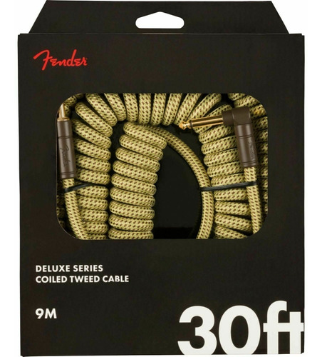 Cable De Guitarra Fender Deluxe Series Espiralado 9m Tweed