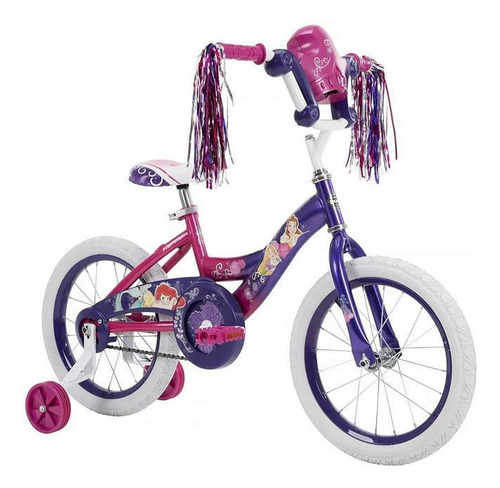 Bicicleta Rodado 16 Huffy Princesas Lanza Burbujas
