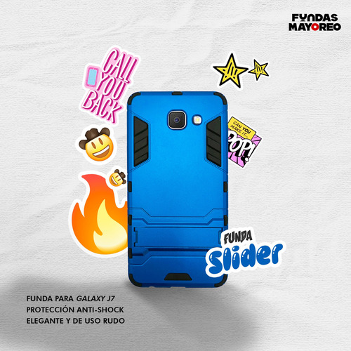 Funda Iron Para Samsung Galaxy J7 Max Carcasa Antishock Azul