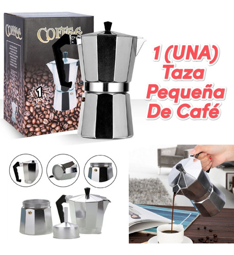 Cafetera Greca 1 Taza Aluminio Cofee 