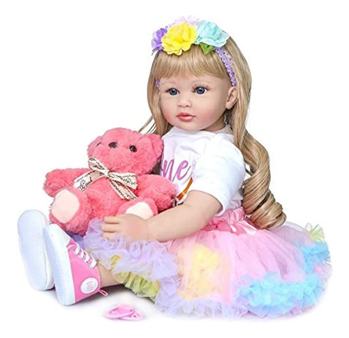 Muñeca Reborn Para Niños Pequeños, Princesa Con Cabello Rubi