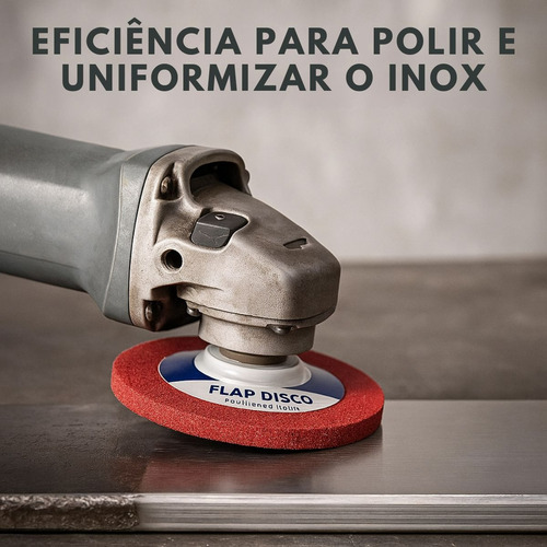 Disco Flap Para Inox Médio Remove Riscos E Imperfeições