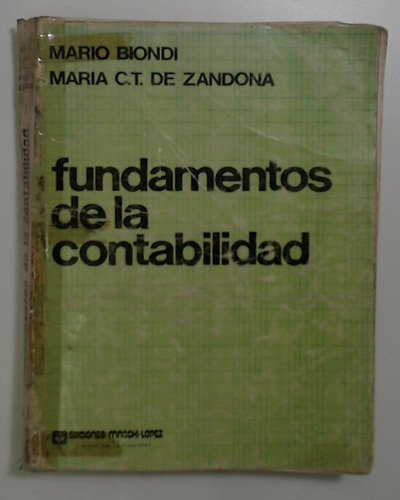 Fundamentos De La Contabilidad - Biondi, De Zandona