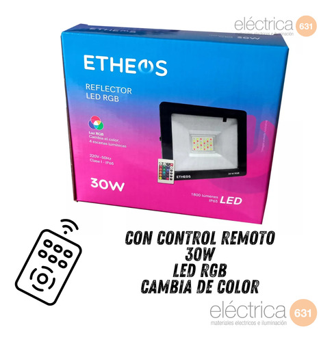 Proyectores Luz Rgb 30w Cambia Color Luces Exterior Pack X 2