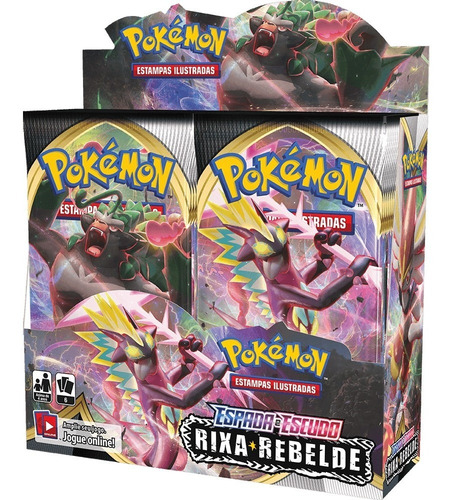 Card Game Pokémon Booster Box Ee2 Rixa Rebelde Lacrada Copag