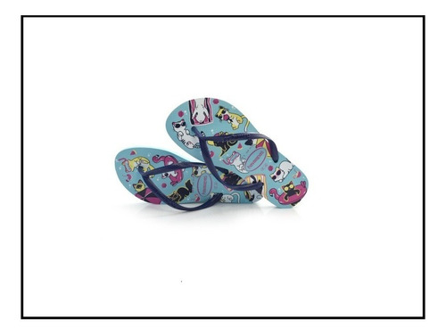 Imagem 2 de 4 de Chinelo Havaianas Slim Pets Azul Céu Tamanho 35/36