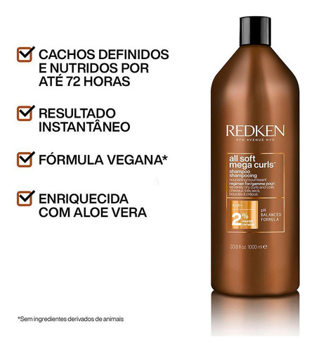 Redken All Soft Mega Curls Shampoo 1000ml