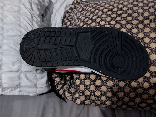 Tenis Nike Jordan Retro 1 Mid Bred Toe 29 Cms Original, De Uso, Desgaste En Suela ( Talón )