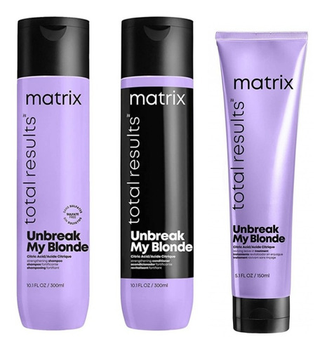 Pack Unbreak My Blonde Matrix Shampoo, Acond. Y Leav In