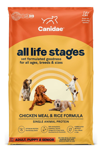 All Life Stages De Harina De Pollo Y Arroz Seco Para Perros