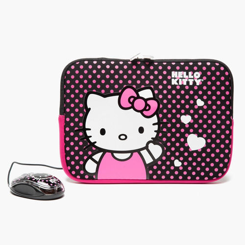 Kit Funda Tablet 10 & Mouse Usb 20409c Negro Hello Kitty