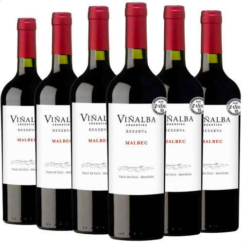 Vino Viñalba Malbec Reserva Tinto Mendoza Pack X6 01almacen