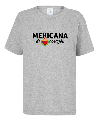 Playera Para Mujer 1 Pza Mexicana De Corazón Para Dama Niña