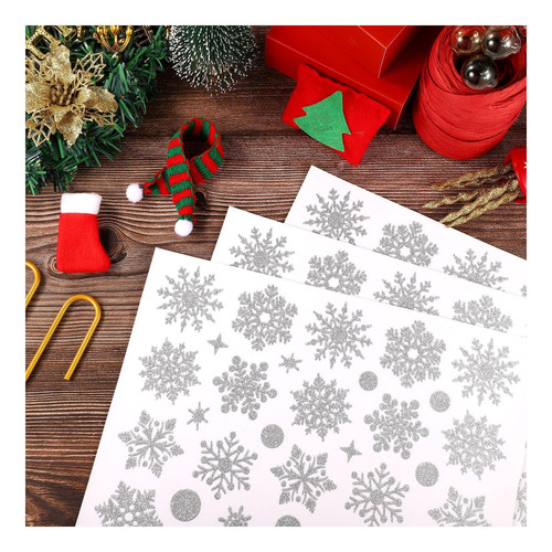 Hojas De Navidad Pegatinas De Navidad, Pegatinas De Invierno