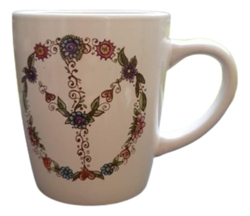 Taza De Ceramica Pintada A Mano De 300 Cc