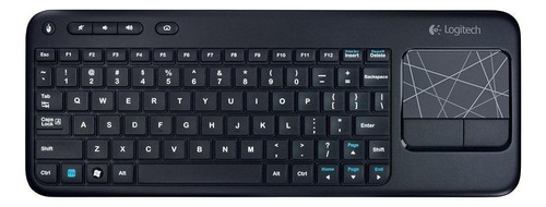 Teclado inalámbrico Logitech K400 QWERTY inglés UK color negro