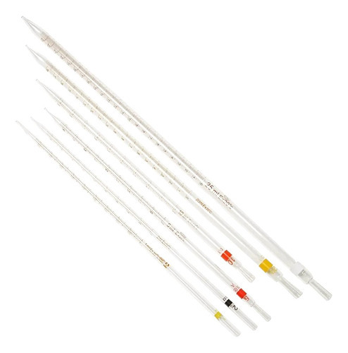 Combo con 10 pipetas serológicas de 25 ml para laboratorio químico