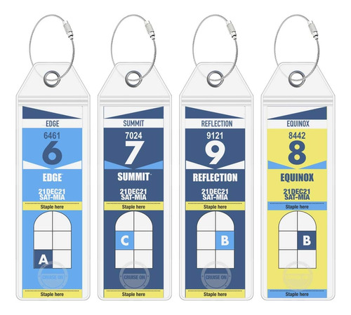 Celebrity Luggage Tag Holders By [4 Pack] Se Adapta Tod...
