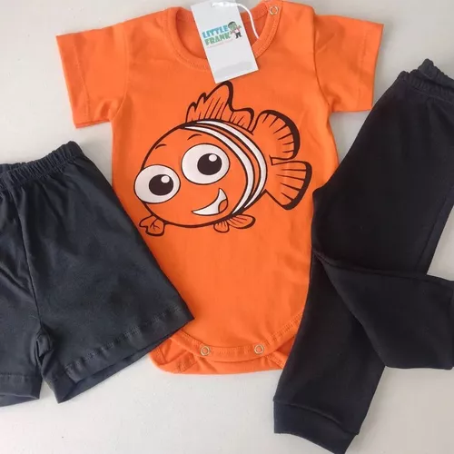 Ropa para bebes, Conjunto manga corta pez bebé niño