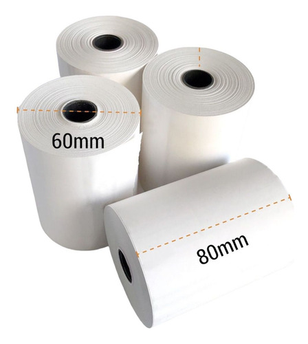 Pack 10 Rollos Papel Térmico 80x60 Ticket Comandera Fiscal