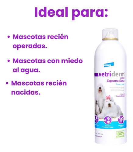 Shampoo Para Perros Shampoo En Seco Vetriderm Essec