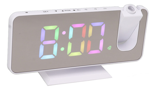 Reloj De Espejo Digital Con Pantalla Grande Rgb Colorida