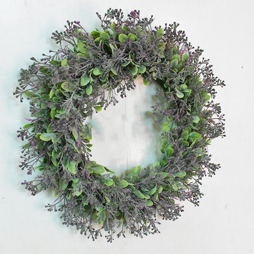 G Wreath Flocing, Gran Jacinto De Agua Simulado, 18 Pulgadas