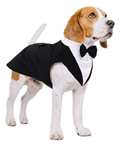 Kuoser Dog Tuxedo Dog Suit And Bandana Set, Dogs Tuxedo Wedd